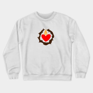 Sacred Heart Of Jesus Symbol Crewneck Sweatshirt